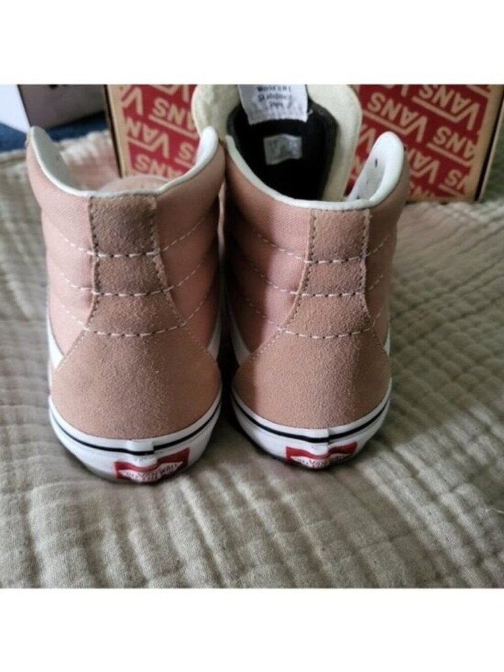 Vans Sk8 Hi Classic Women Size 5 Mahogany Rose and True White 0826 - Picture 5 of 9